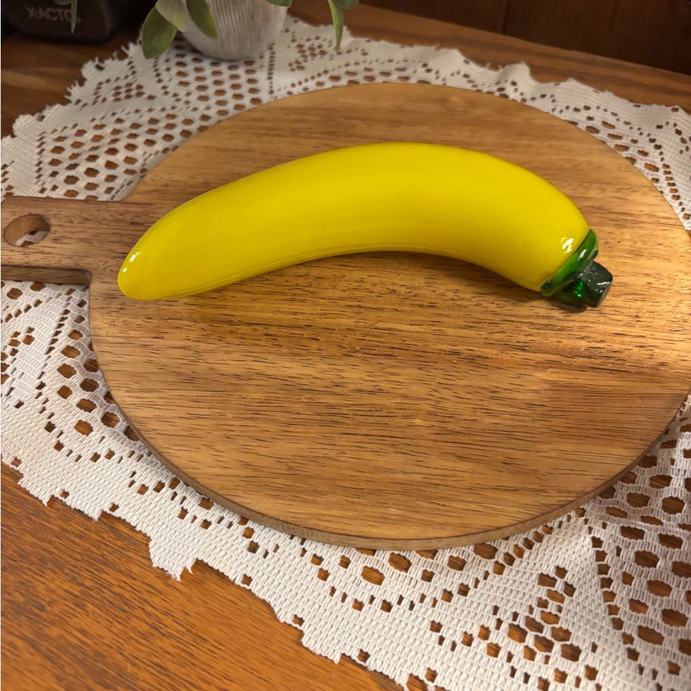 Murano Yellow Glass Banana